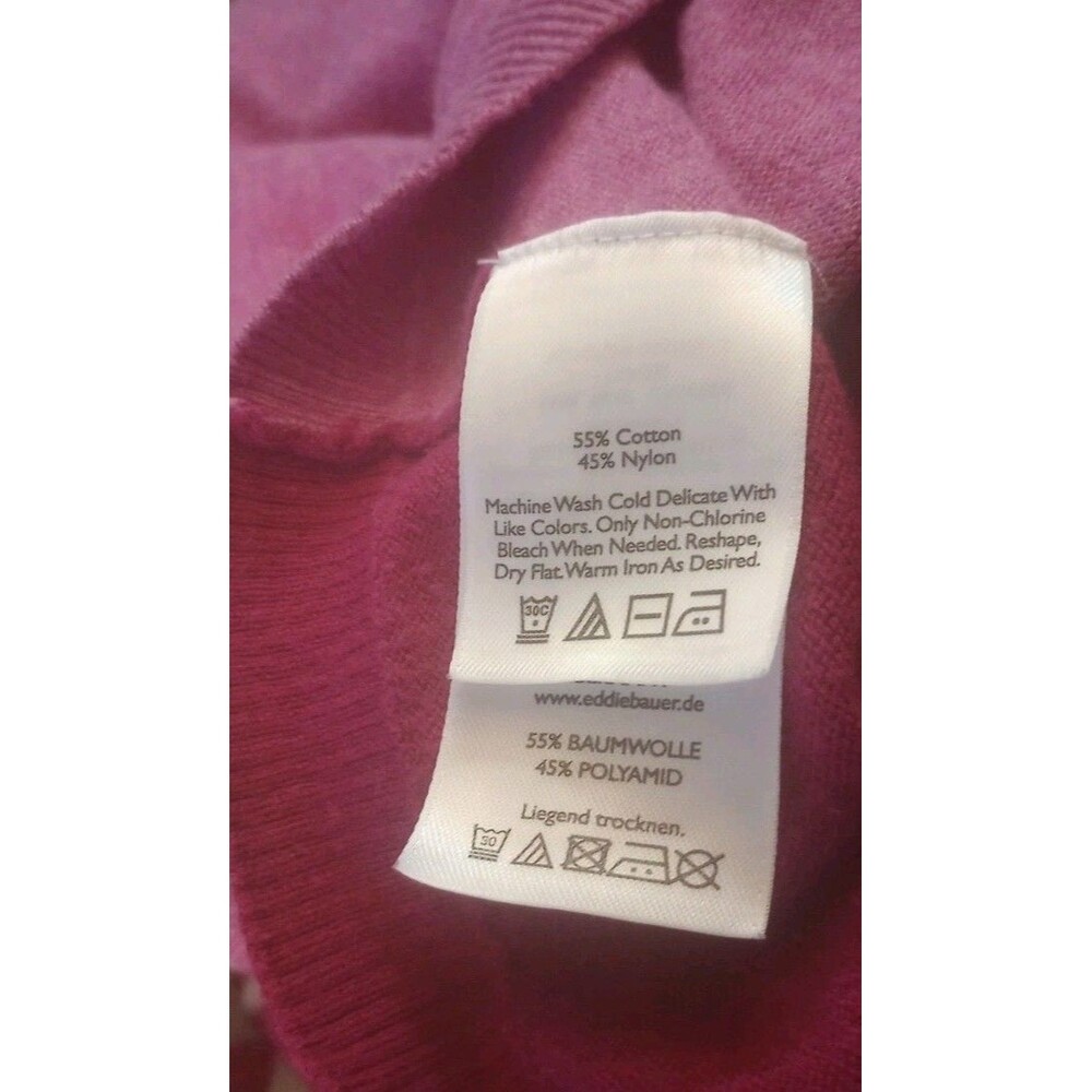 Eddie Bauer Sweater Lot Of 2 Lightweight Stripe Pink Yellow Size Petite Medium - Picture 8 of 10